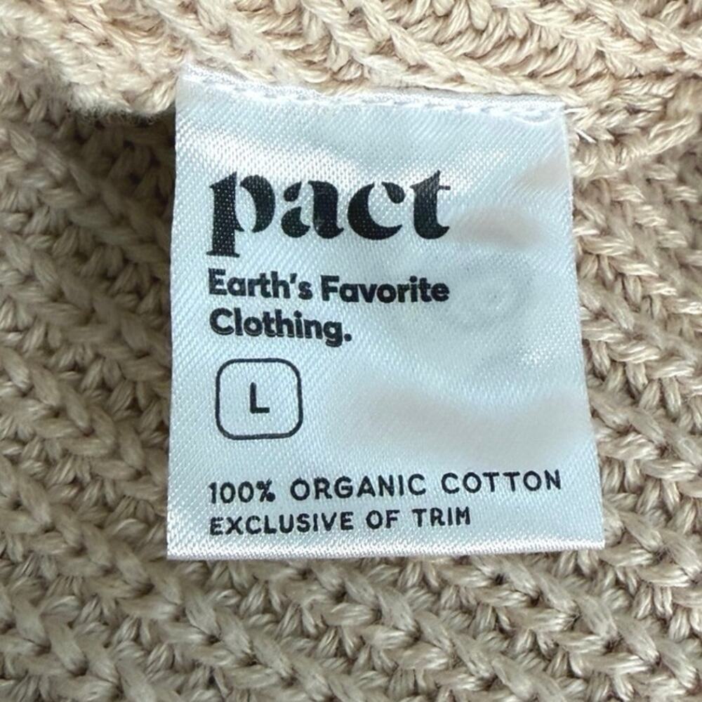 PACT organic cotton double v-neck women's tunic sweater size large - Picture 4 of 6